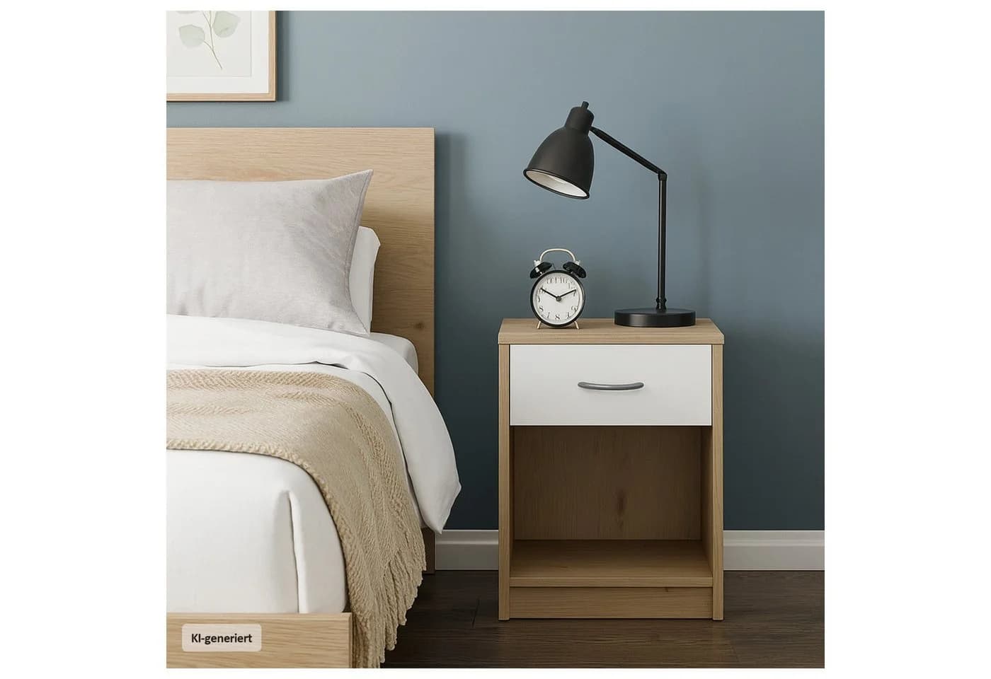 HTI-Living Nachtschrank Set 2-tlg. Weiß mit Schublade