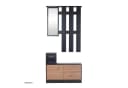 HTI-Living Garderoben-Set Dana mit Schuhschrank Schwarz Bild 2