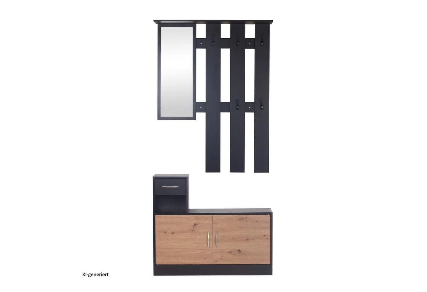 HTI-Living Garderoben-Set Dana mit Schuhschrank Schwarz - Bild 2