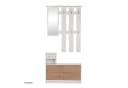 HTI-Living Garderoben-Set Dana mit Schuhschrank Weiß Bild 2