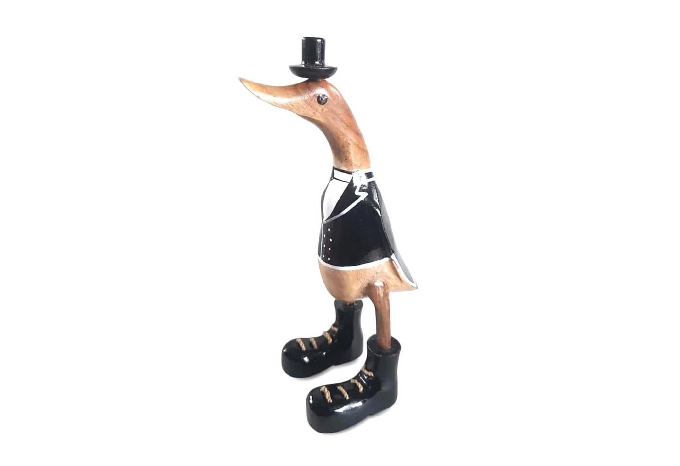 HTI-Living Holzente Bräutigam Deko Bambus Hochzeitsfigur