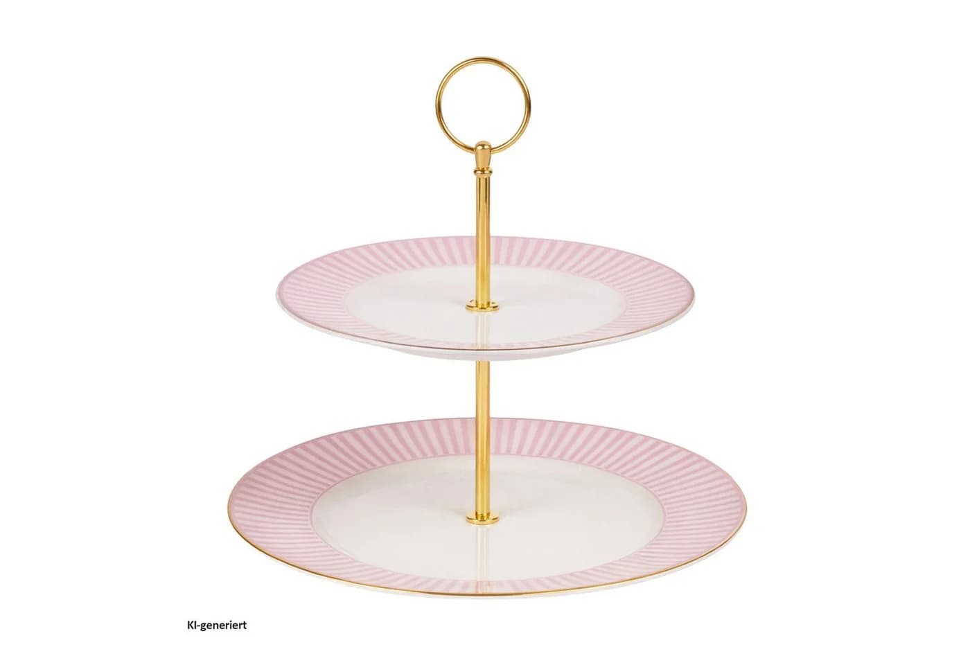 Neuetischkultur Etagere Keramik 2-stöckig Rosa
