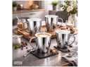 Neuetischkultur Becher-Set 4-tlg. Silber/Weiß Porzellan mit Henkel Bild 1