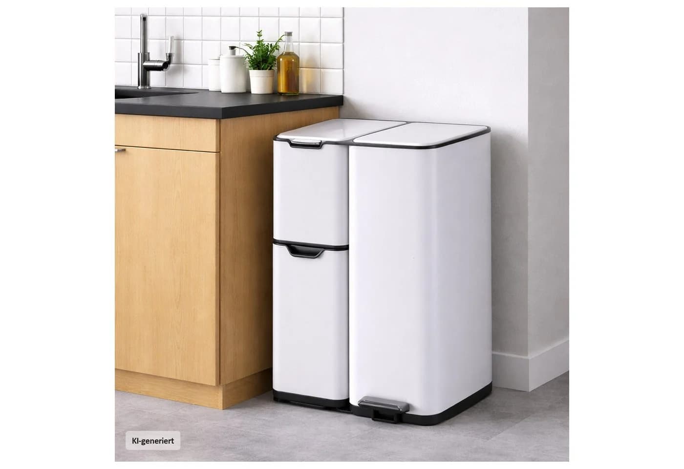 HTI-Living Mülltrennsystem Jannik Weiß 60 Liter
