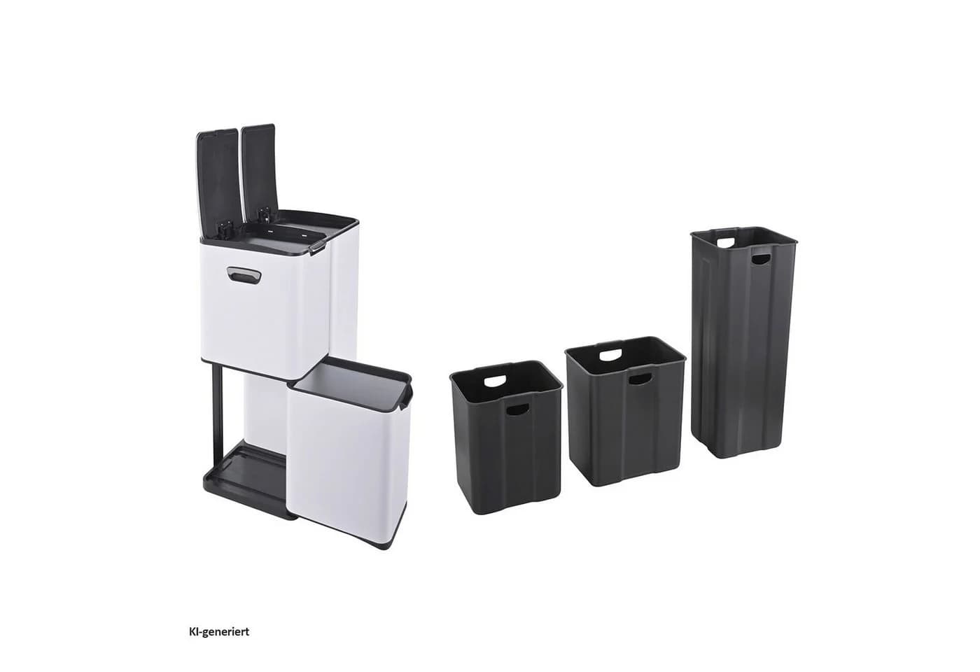 HTI-Living Mülltrennsystem Jannik Weiß 60 Liter - Bild 4