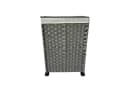 HTI-Living Wäschekorb Grau Polyrattan mit Rollen Bild 4