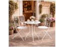 HTI-Living Bistro-Set 3-tlg. Metall Creme mit Tisch & 2 Stühlen Bild 4