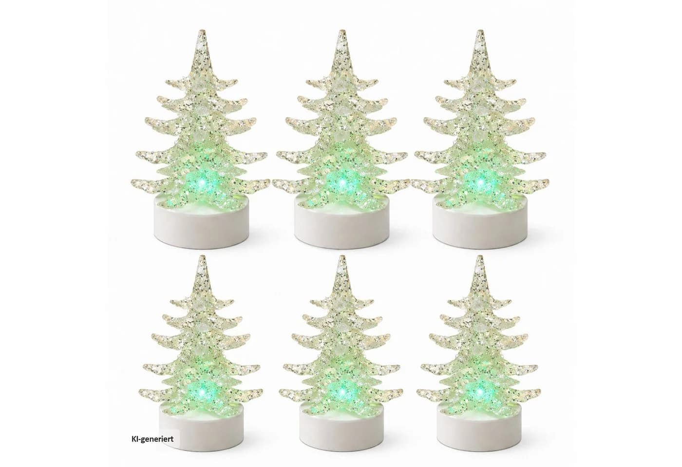 HTI-Living Weihnachtsbaum 6er Set klein mit LED-Beleuchtung - Bild 2