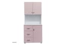 HTI-Living Kinderkleiderschrank Rosa Weiß 6 Fächer 3 Schubladen Bild 1
