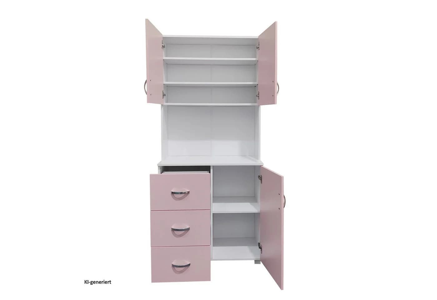 HTI-Living Kinderkleiderschrank Rosa Weiß 6 Fächer 3 Schubladen - Bild 4