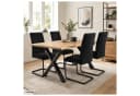 HTI-Living Esszimmerstuhl Schwingstuhl SallyP Schwarz Cordstoff Bild 2