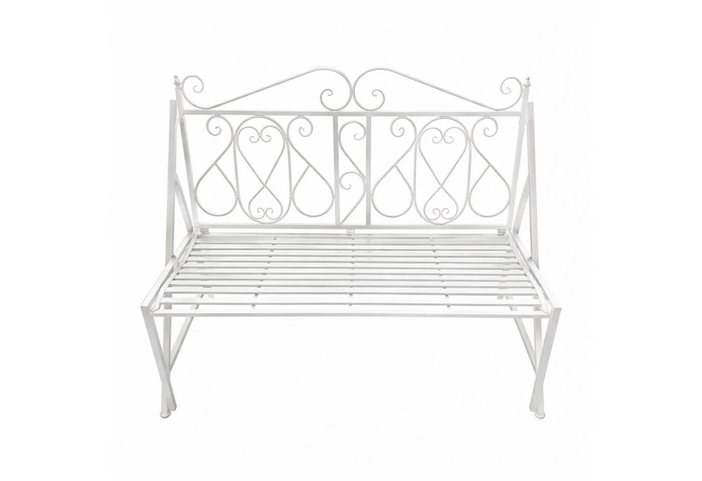 HTI-Living Gartenbank Solea Weiß Eisen Landhausstil