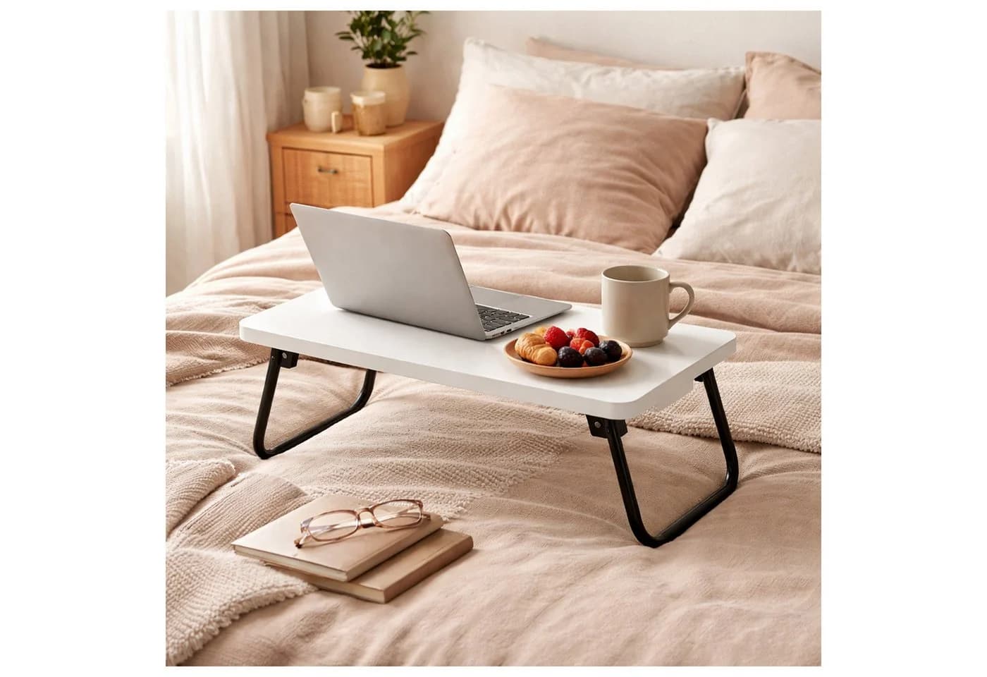 HTI-Living Laptoptisch Weiß Klappbar - Bild 2