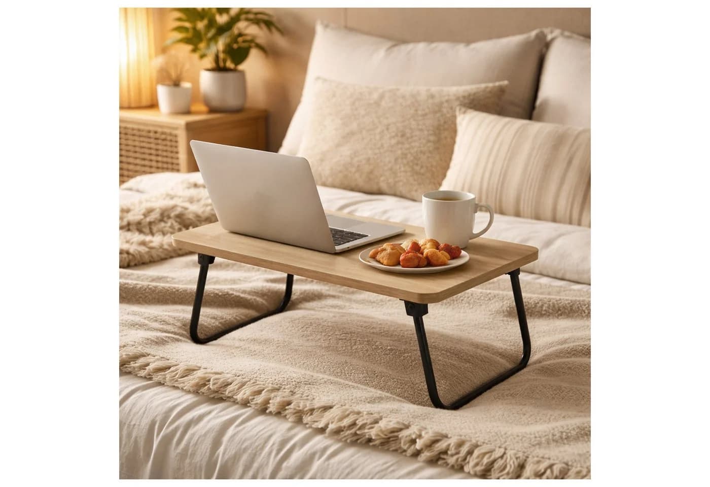 HTI-Living Laptoptisch Frühstückstablett fürs Bett Holzoptik - Bild 2