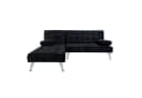 HTI-Living Schlafsofa Miranda mit Chaiselongue, Schwarz, Velvet Bild 2