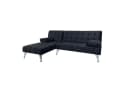 HTI-Living Schlafsofa Miranda mit Chaiselongue, Schwarz, Velvet Bild 3