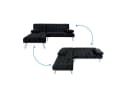 HTI-Living Schlafsofa Miranda mit Chaiselongue, Schwarz, Velvet Bild 5