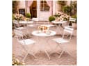 HTI-Living Gartenstuhl 2er-Set Basil Metall Creme Bild 4