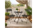 HTI-Living Gartentisch Basil Metall rund klappbar Schwarz Bild 1