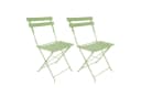 HTI-Living Gartenstuhl 2er-Set Basil Metall Grün Klappbar Bild 2