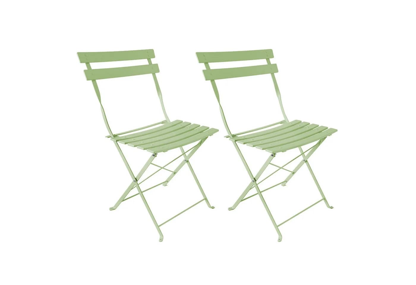 HTI-Living Gartenstuhl 2er-Set Basil Metall Grün Klappbar - Bild 2