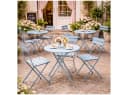 HTI-Living Gartenstuhl 2er-Set Blau Metall Klappbar Bild 4