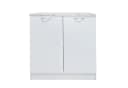 HTI-Living Spülenunterschrank Jenna Weiß 80 cm Modern Marmoroptik Bild 1