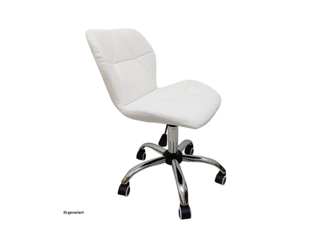 HTI-Living Drehstuhl Neville Weiß Kunstleder höhenverstellbar - Bild 3
