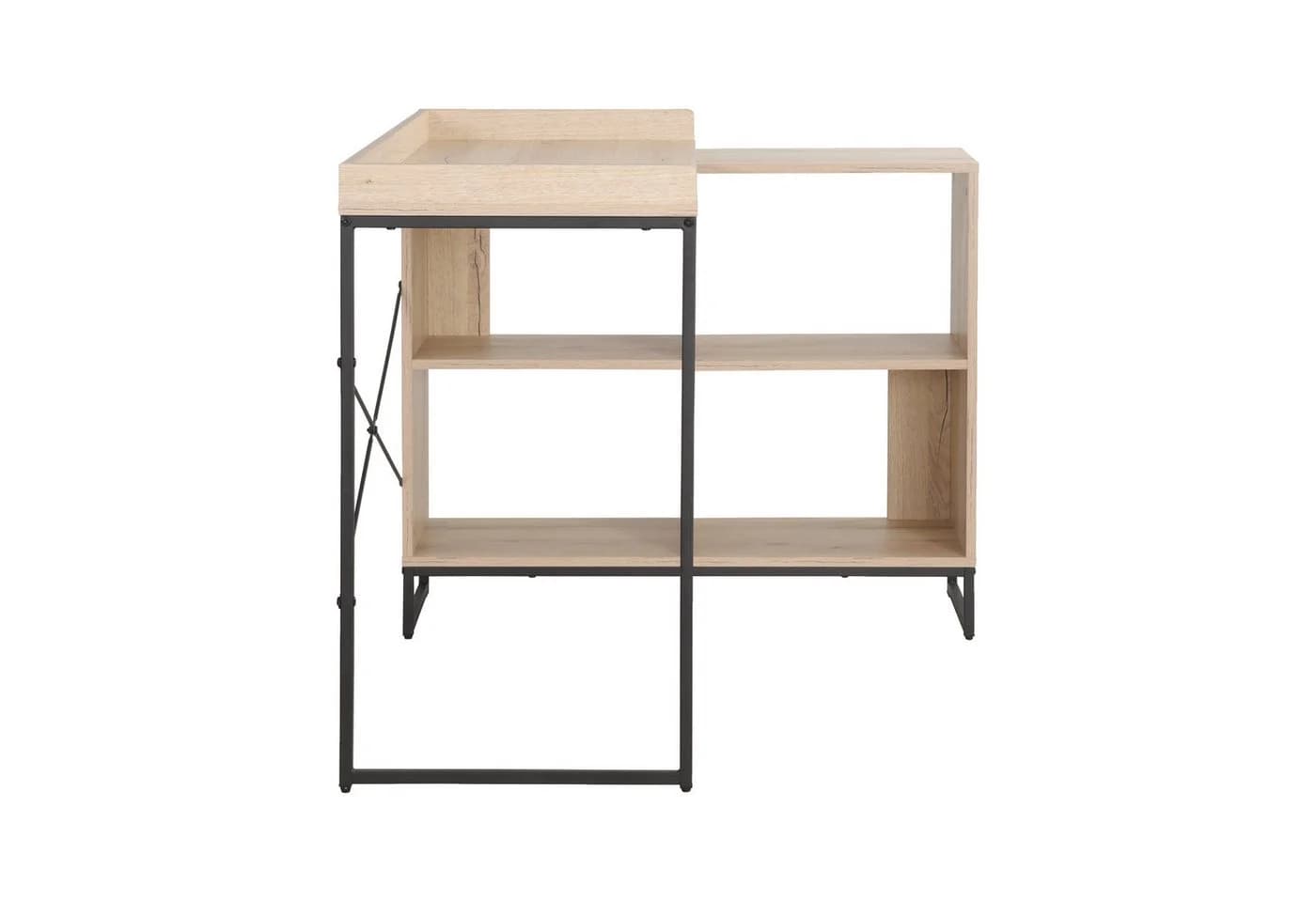 HTI-Living Eckschreibtisch mit Regal Cedrik Schwarz - Bild 4