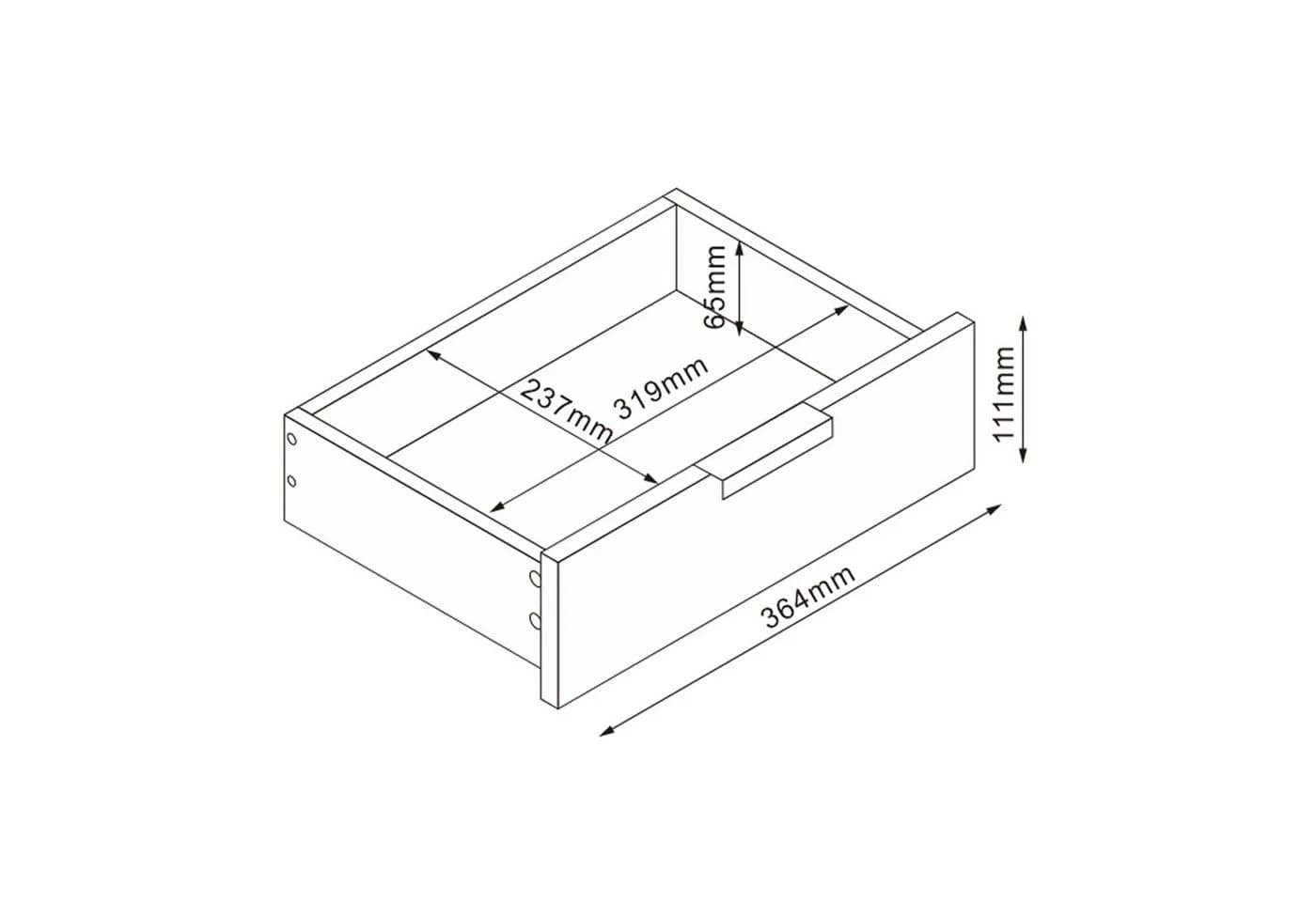 HTI-Living Konsolentisch Cedrik mit Schublade Weiß-Schwarz - Bild 5