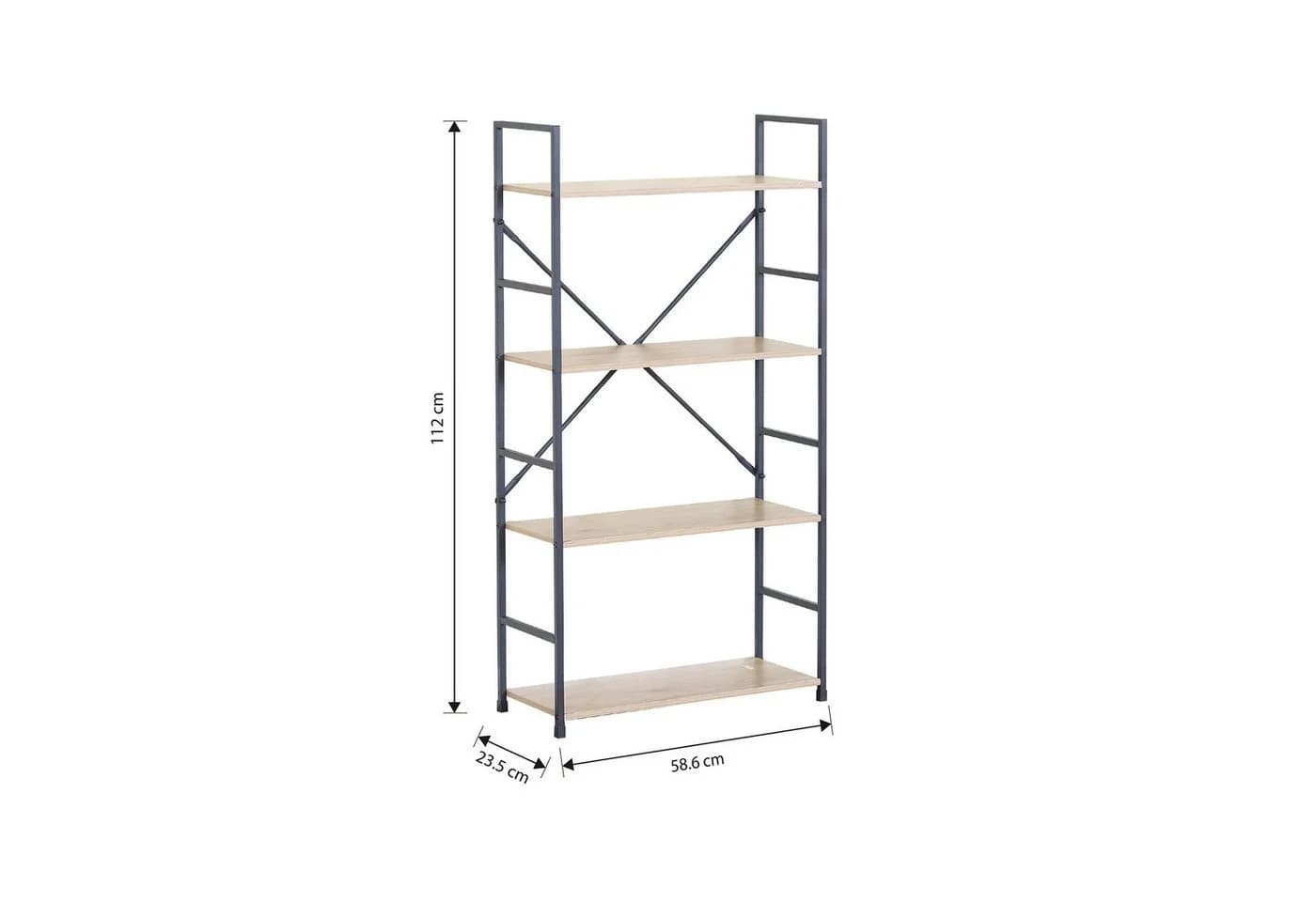 HTI-Living Standregal Elio Industrie-Design Stahl MDF - Bild 4