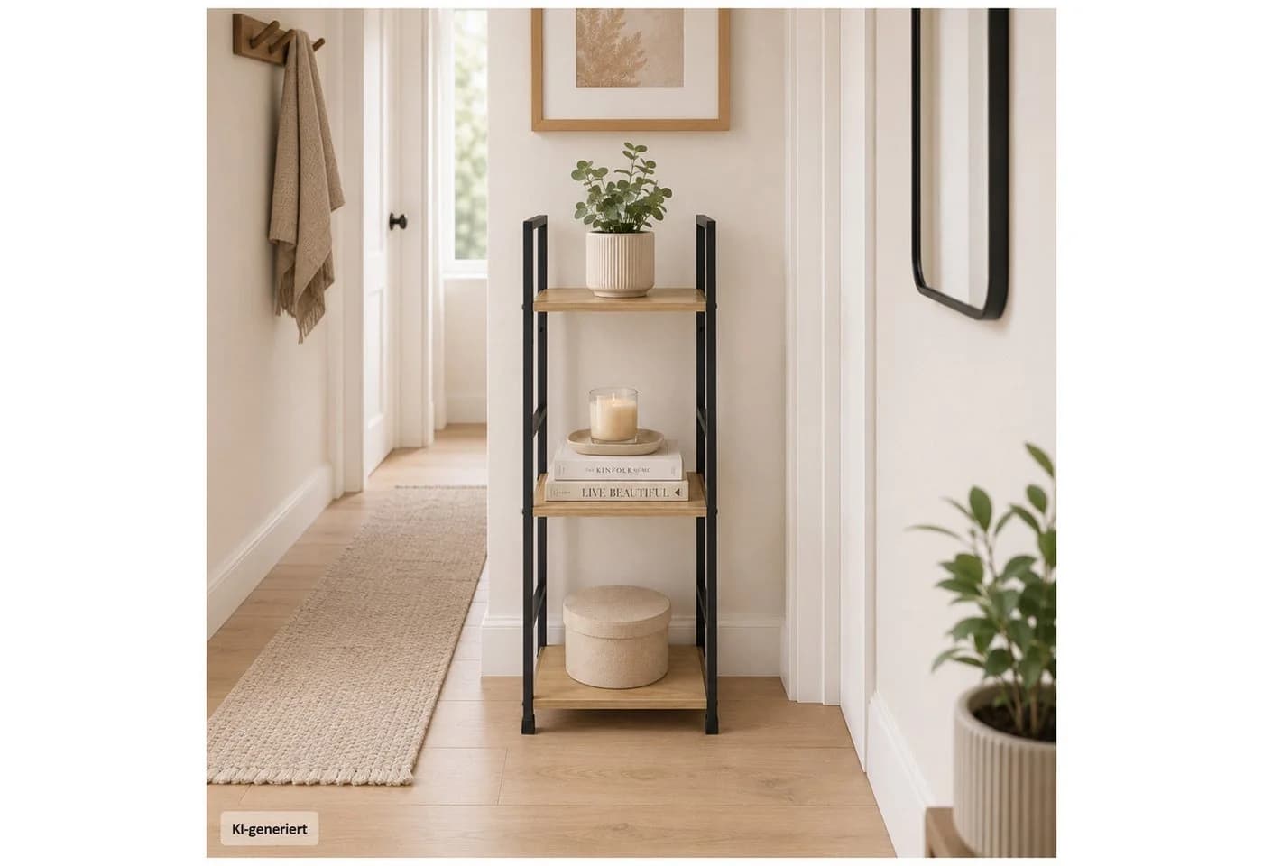 HTI-Living Standregal Elio Industrie Design Stahl MDF Böden