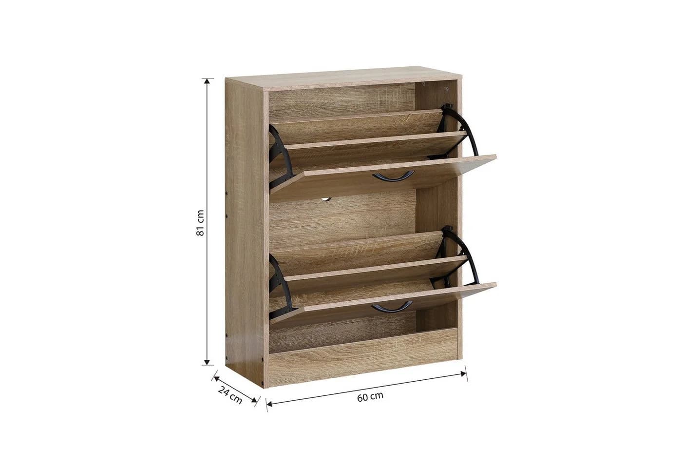 HTI-Living Schuhschrank Schuhkipper Sonoma mit 2 Klappfächern