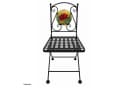 HTI-Living Gartenstuhl 2er Set Celia klappbar Schwarz Mohnblume Bild 4