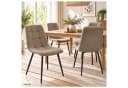 HTI-Living Esszimmerstuhl Mesa Cordstoff Beige mit schwarzen Metallbeinen Bild 2