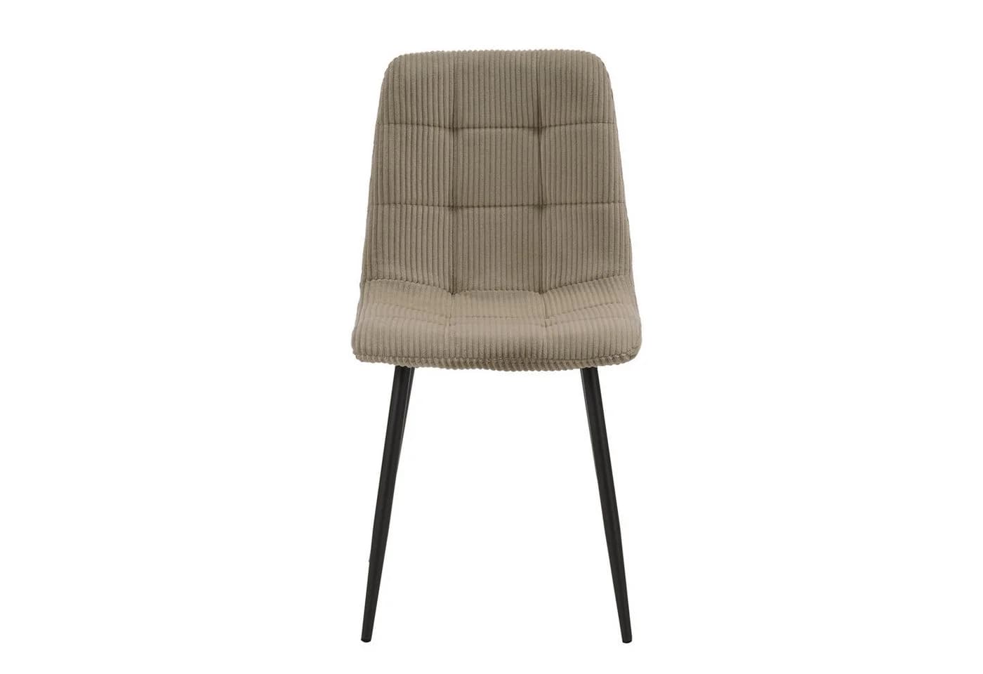 HTI-Living Esszimmerstuhl Mesa Cordstoff Beige mit schwarzen Metallbeinen - Bild 3