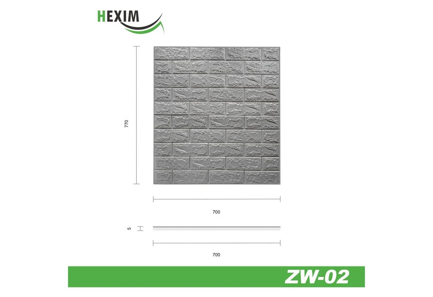 Hexim 3D Wandpaneel Steinoptik Grau Selbstklebend