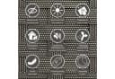 Hexim Raumteiler Paravent 180x180 cm Schwarz-Weiß Gepunktet Bild 5