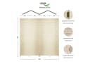 Hexim Raumteiler Paravent 180x180 cm Klappbar Beige Bild 4