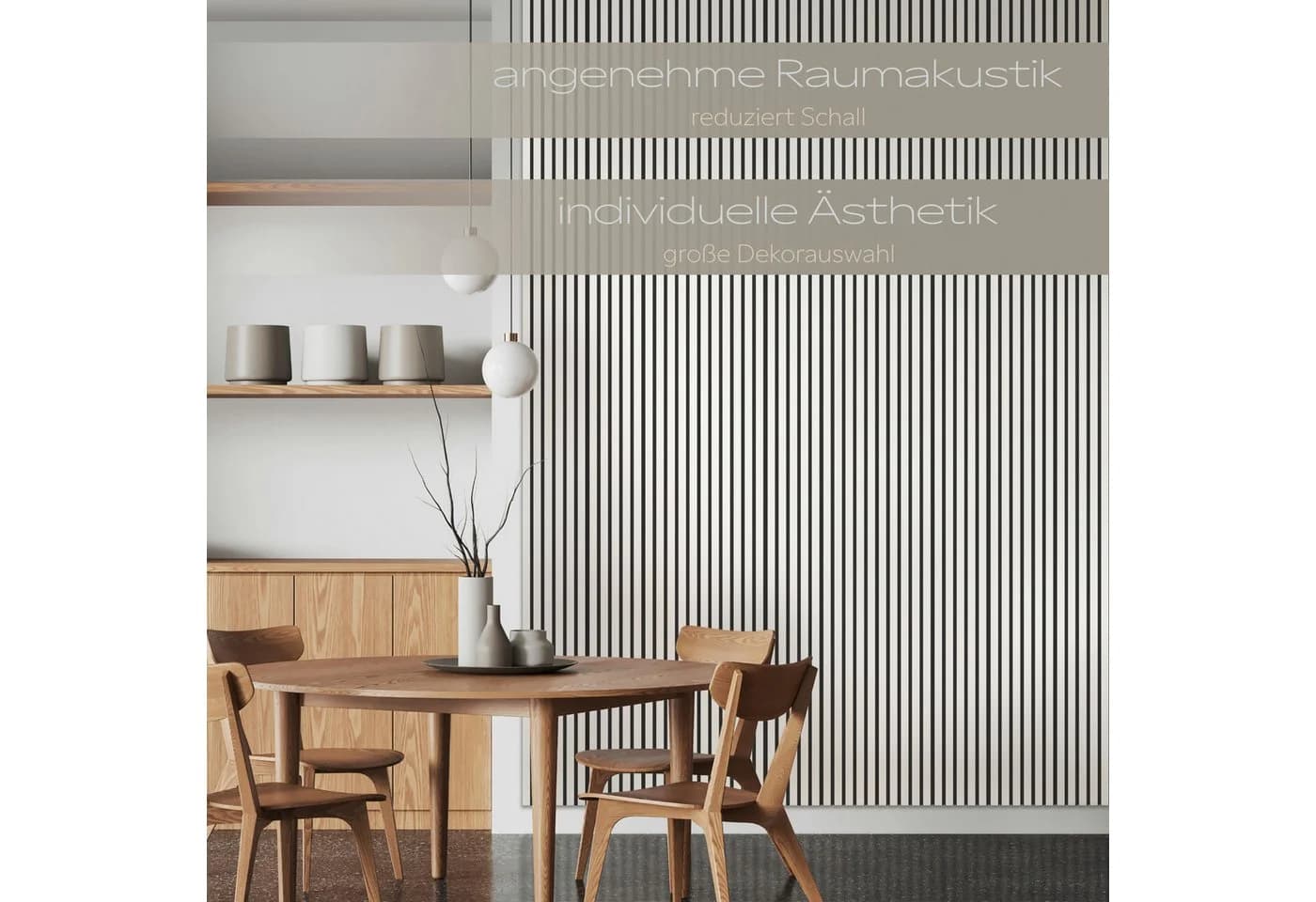 Hexim Wanddekoobjekt APH11 Flexible Akustikpaneele Weiß Holz Comfort - Bild 3