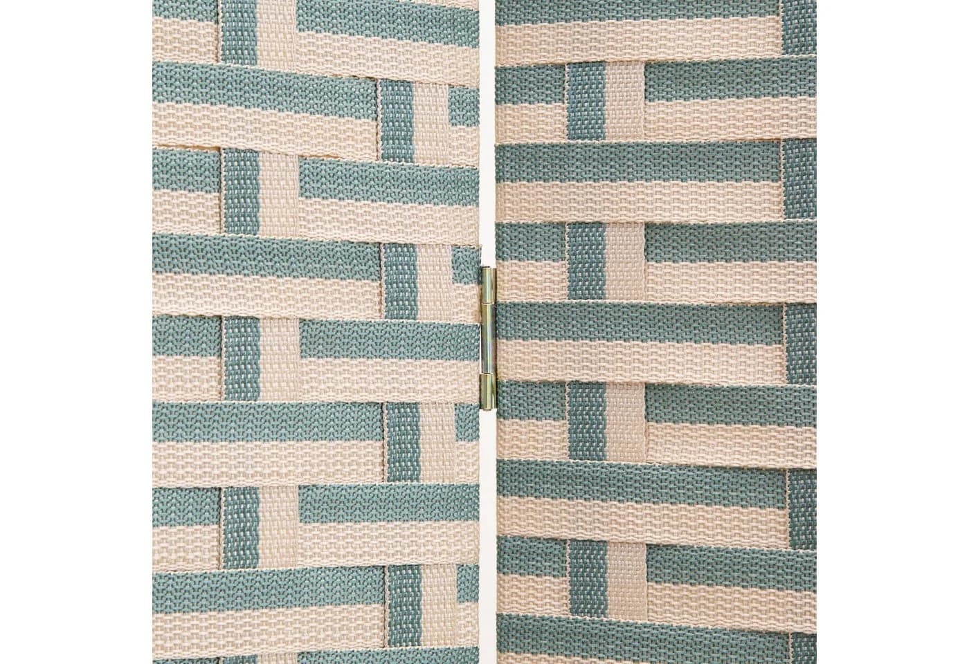Hexim Raumteiler Paravent 180x180 cm Klappbar Weiß & Grün - Bild 3