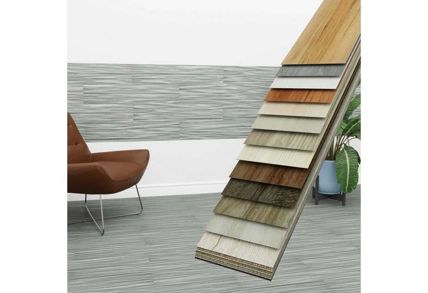 Hexim Vinylboden, Vinyldielen 0,97m² selbstklebend PVC Wandverkleidung Bodenbelag Holzoptik 91x15cm Paneele für Wand & Boden Holzdielen grau - Bild 2