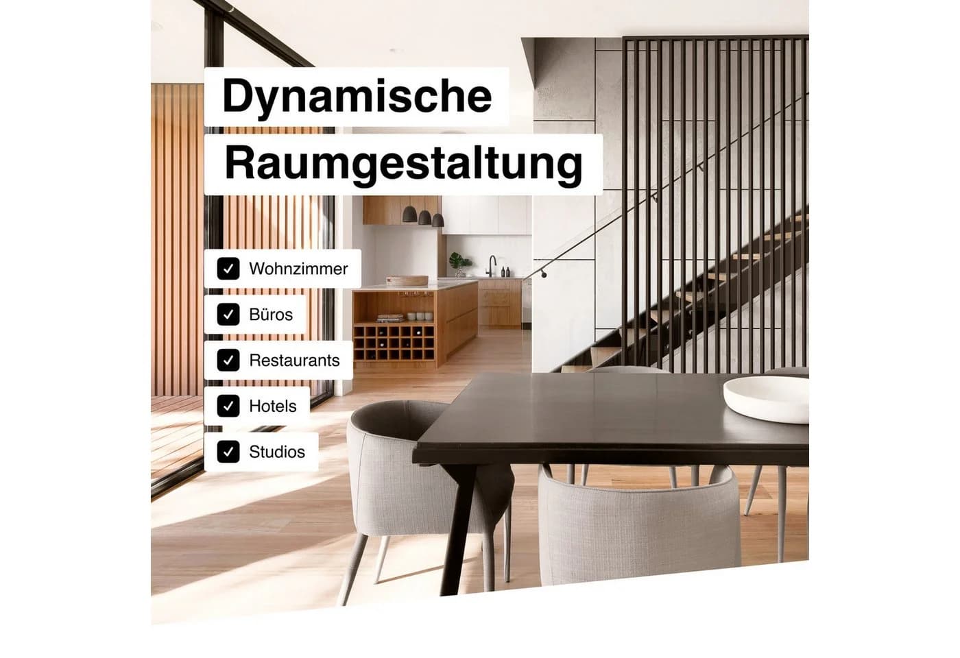 Hexim Raumteiler Lamellenwand Schwarz Moderner Sichtschutz - Bild 4