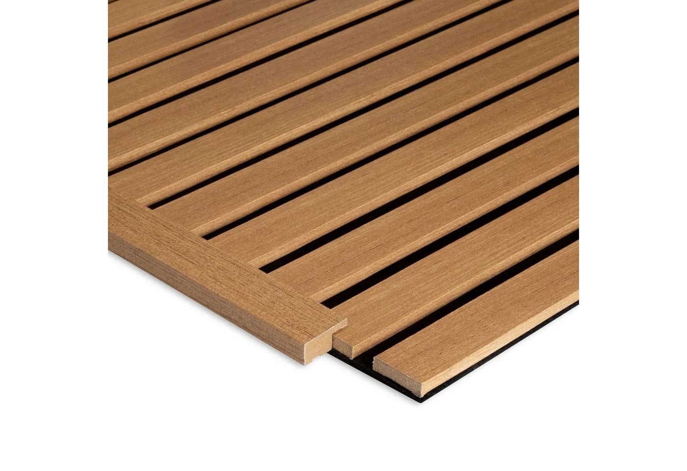 Hexim Abschlussleiste Teak für Akustikpaneele Wanddeko - Bild 3