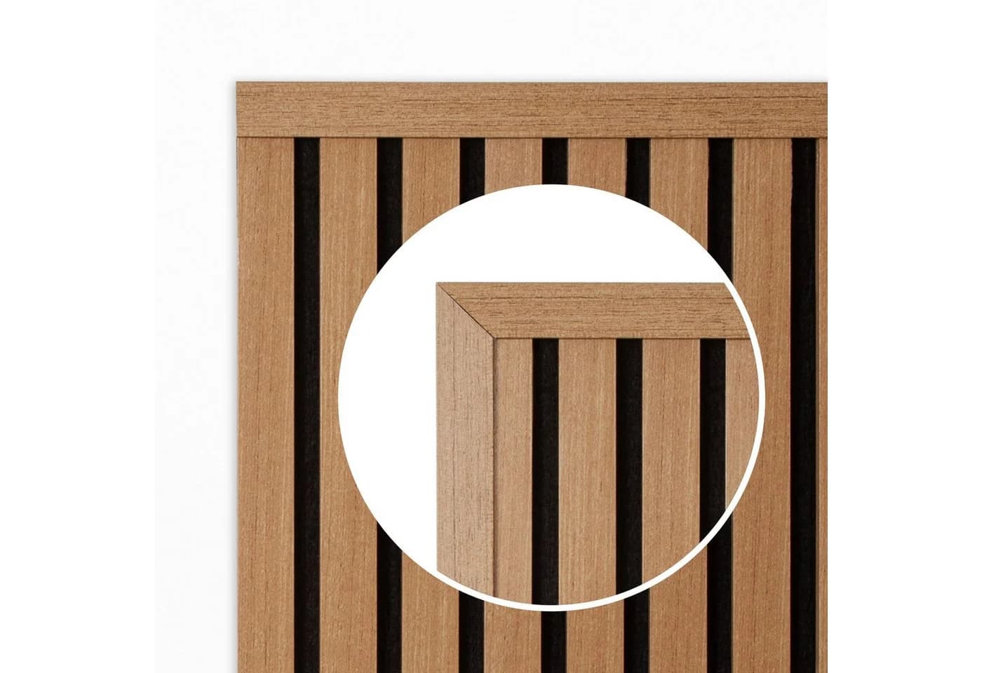 Hexim Abschlussleiste Teak für Akustikpaneele Wanddeko - Bild 4