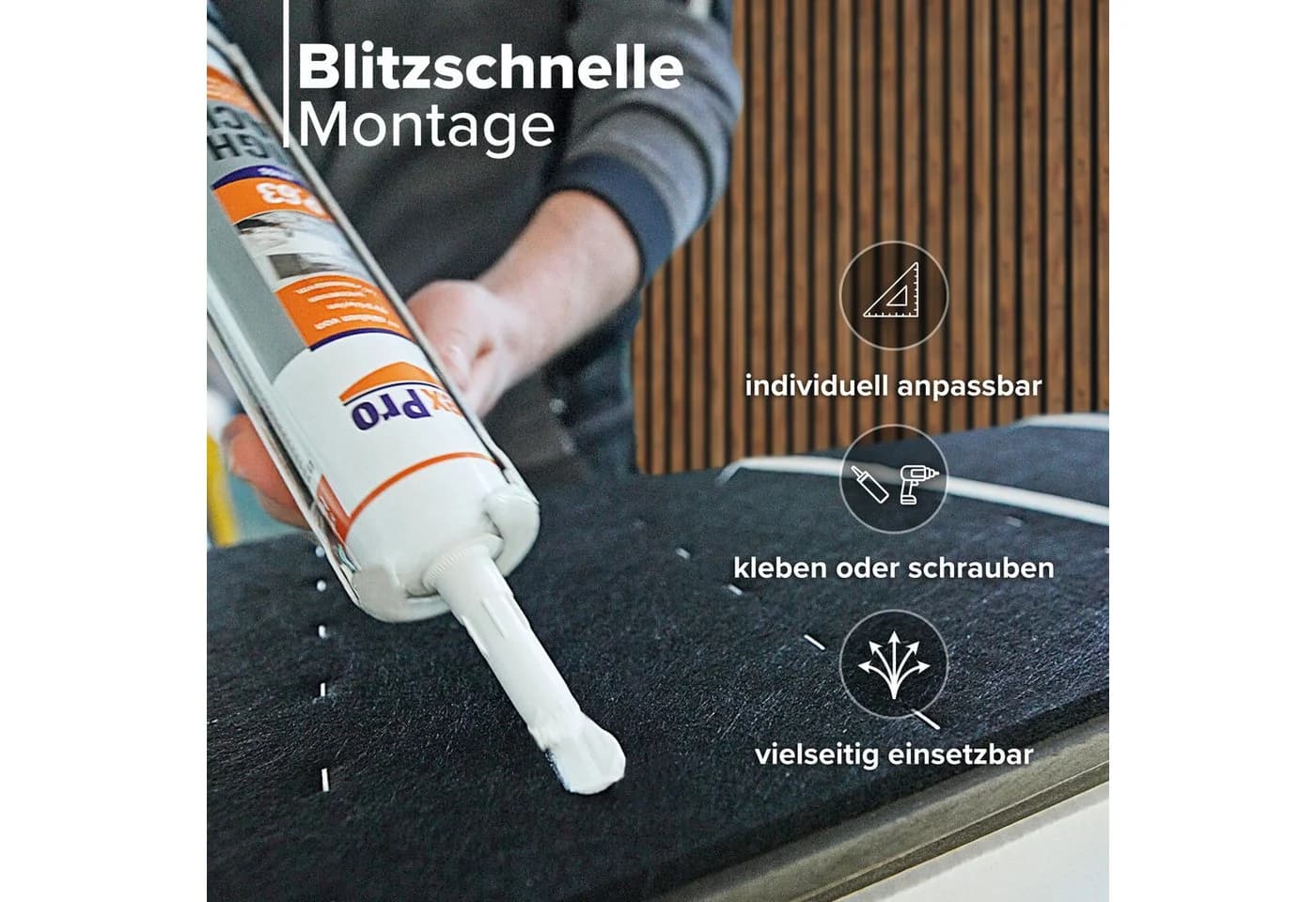 Hexim Akustikpaneel Echtholzfurnier Dark Smoked Oak XXL - Bild 5