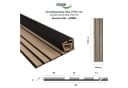 Hexim Akustikpaneel Mila flexibel Holz Wanddeko braun Bild 1