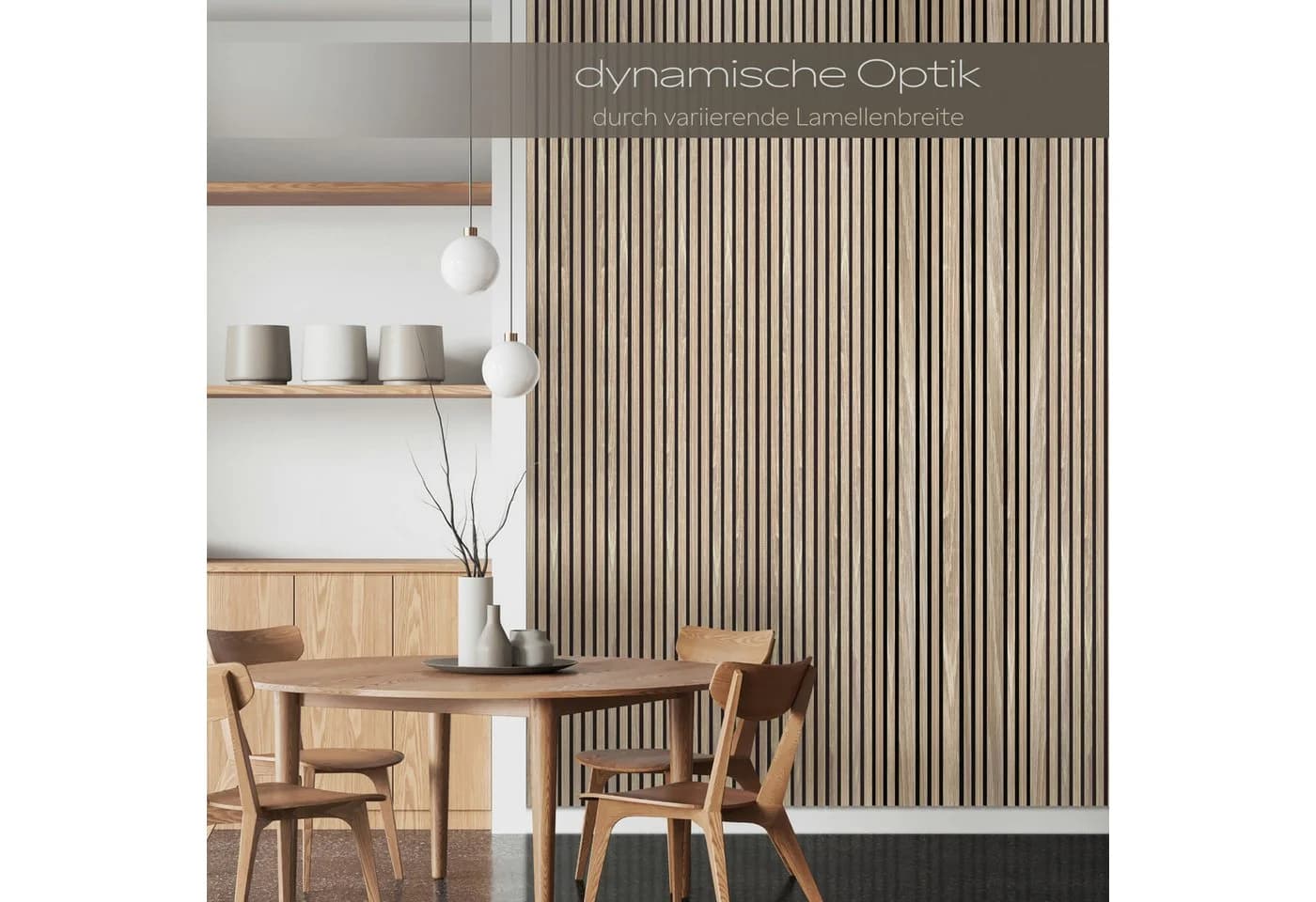 Hexim Akustikpaneel Mila flexibel Holz Wanddeko braun - Bild 4