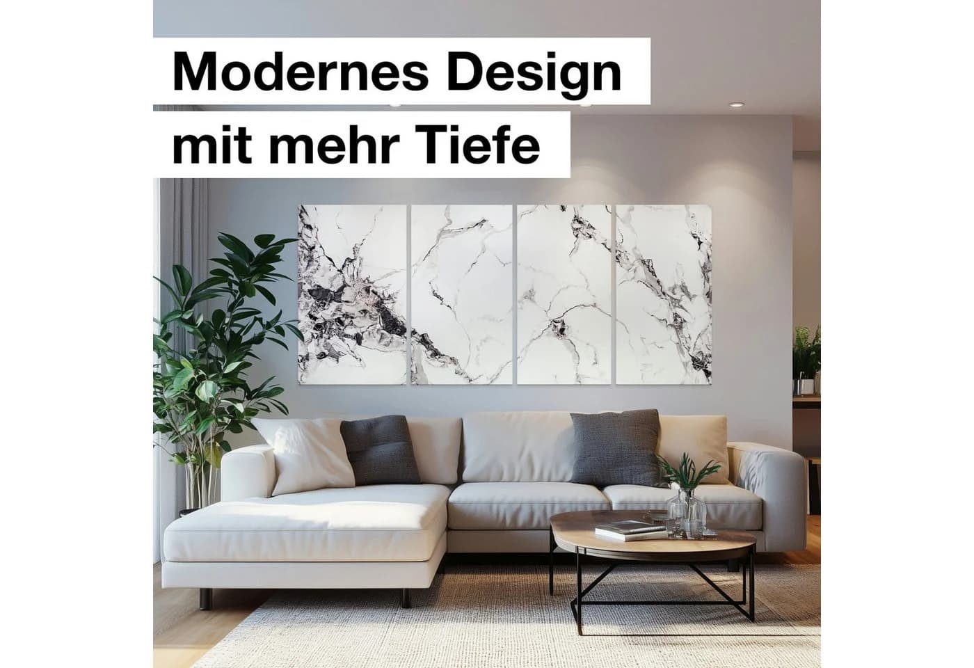 Hexim Wandpaneel Marmoroptik 4er-Set SPC Kunststoff - Bild 5