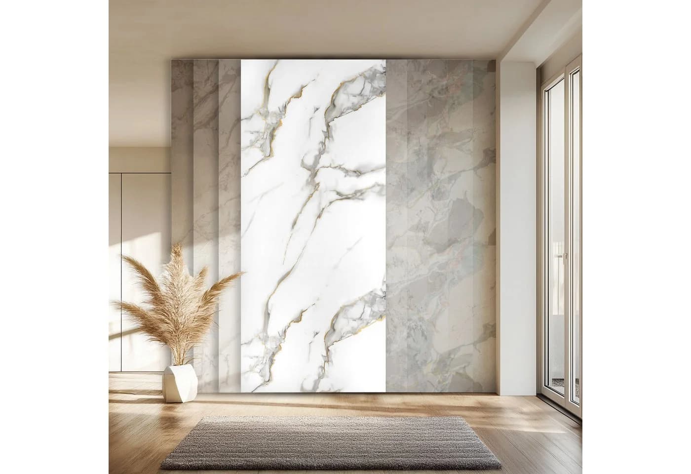 Hexim Wandpaneel Marmoroptik SPC Kunststoff 280x122 cm - Bild 2
